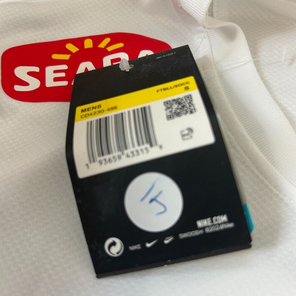 Nike Santos Soccer Futbol Football Jersey Men's Small White - Picture 10 of 16